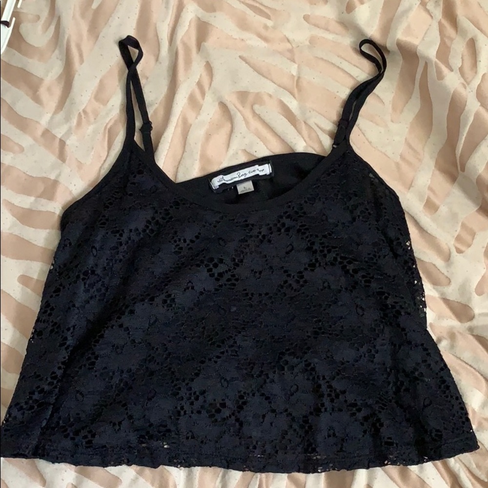 All black crop top